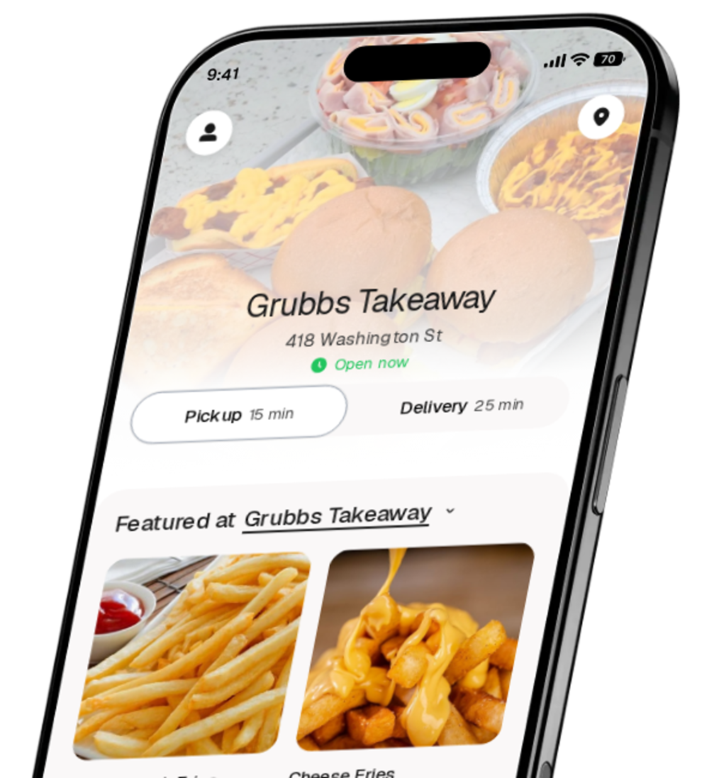 Grubbs Takeaway app preview