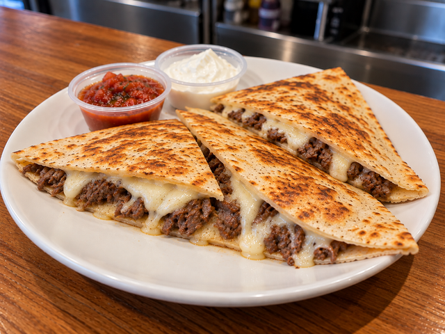 Loaded Steak & Cheese Quesadilla.