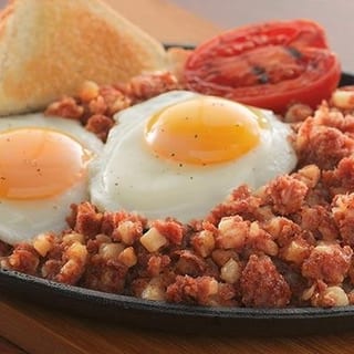 Corned Beef Hash and Eggs Platter