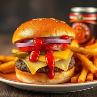 1/4 Pounder with cheese and Seasoned Fries - Combo