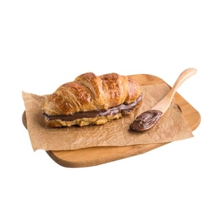 Toasted Croissant with Butter and Nutella