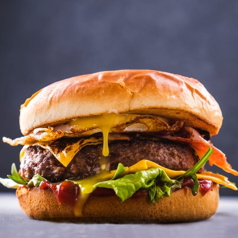 Indulge in Our Breakfast Burger